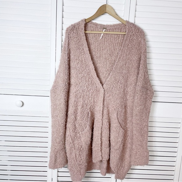 Free People oversized fuzzy cardigan - Picture 2 of 8